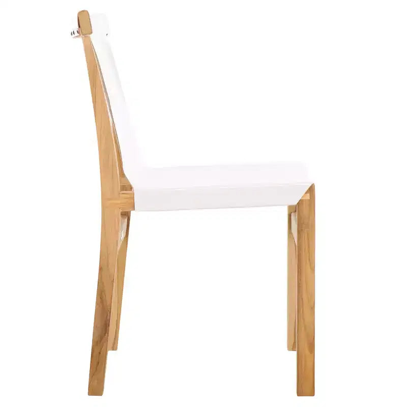 Sedia da pranzo senza braccioli color cognac/bianco e naturale, 1 posto