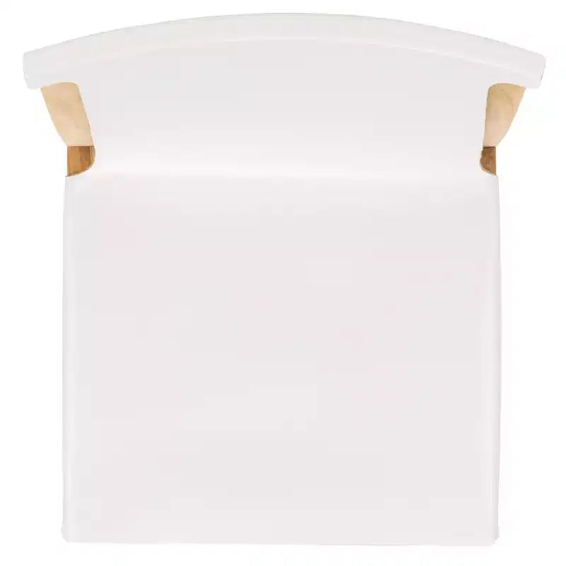Sedia da pranzo senza braccioli color cognac/bianco e naturale, 1 posto
