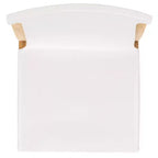 Sedia da pranzo senza braccioli color cognac/bianco e naturale, 1 posto