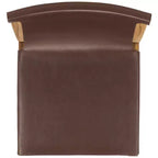 Sedia da pranzo senza braccioli color cognac/bianco e naturale, 1 posto