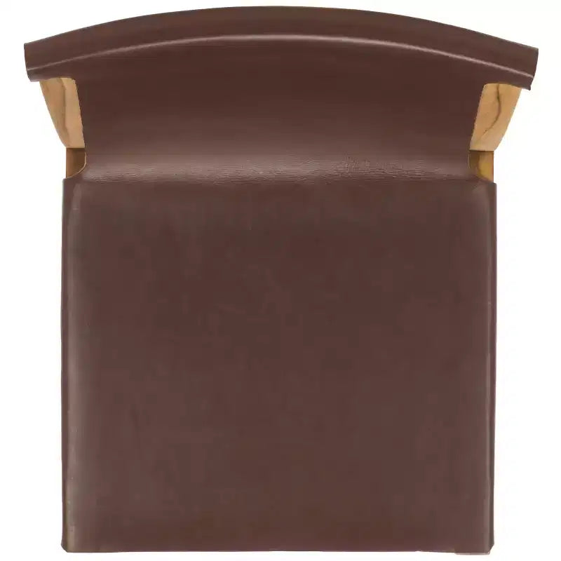 Sedia da pranzo senza braccioli color cognac/bianco e naturale, 1 posto