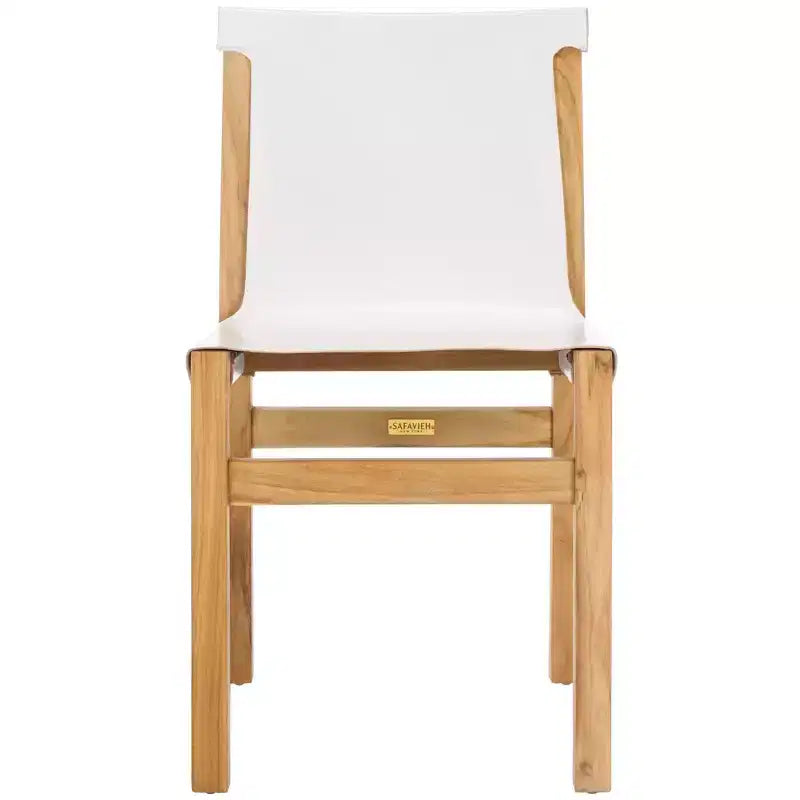 Sedia da pranzo senza braccioli color cognac/bianco e naturale, 1 posto
