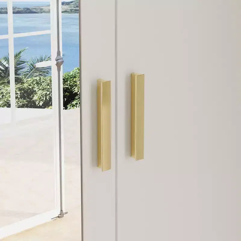 Armadio a 2 ante Marrone / Bianco con specchio e contenitore – Assemblaggio da 2 persone