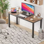 Scrivania per computer con struttura in metallo nero, 160 cm L × 79 cm P, singola postazione di lavoro