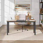 Scrivania per computer con struttura in metallo nero, 160 cm L × 79 cm P, singola postazione di lavoro