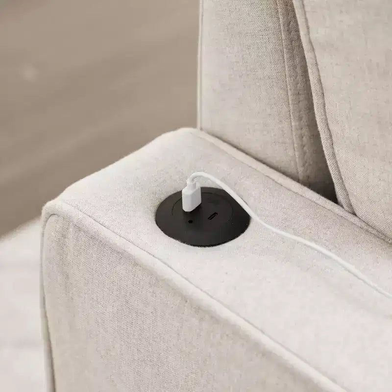 Divano letto angolare a 4 posti, beige/grigio/giallo