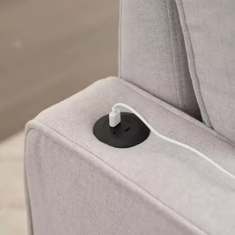 Divano letto angolare a 4 posti, beige/grigio/giallo