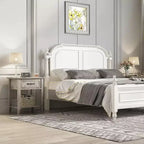 Comodino industriale grigio/bianco con cassetto e ripiano, 1–2 pezzi