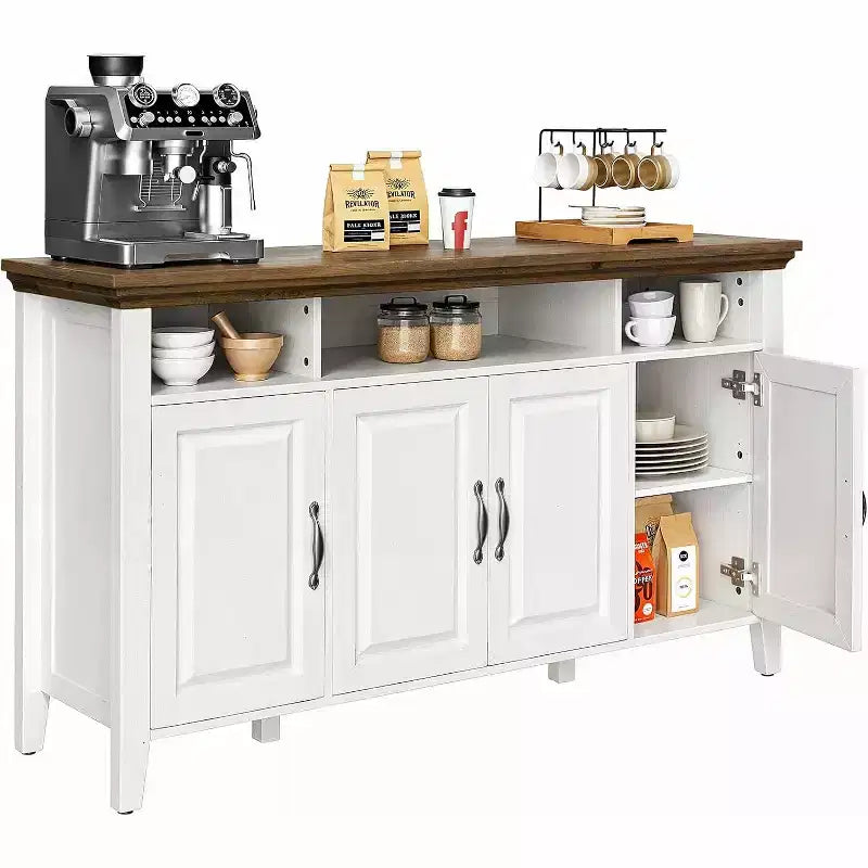 Madia da buffet marrone stile rustico moderno con 4 ante