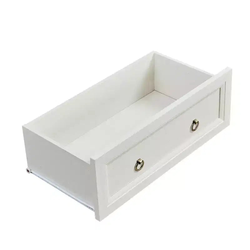Comò moderno in legno marrone con manopole rotonde in metallo, 6/8 cassetti
