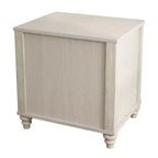 Comodino scanalato beige/naturale/noce con cassetti, set da 2