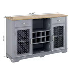 Credenza Marrone Modern Farmhouse, 2 Cassetti e 2 Ante, Mobile Contenitore a Unico Blocco