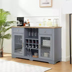 Credenza Marrone Modern Farmhouse, 2 Cassetti e 2 Ante, Mobile Contenitore a Unico Blocco