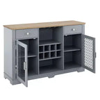 Credenza Marrone Modern Farmhouse, 2 Cassetti e 2 Ante, Mobile Contenitore a Unico Blocco
