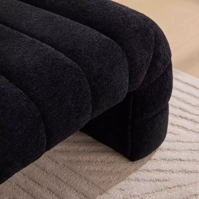 Panca imbottita capitonné nera/verde/bianca – Singola, Rettangolare
