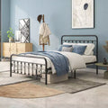 MAYEERTY Full Size Metal Platform Bed Frame with Sturdy Slat Support & Under-Bed Storage for Bedroom