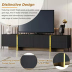 Mobile Porta TV Moderno Bianco/Nero da 190 cm con Ante e Cassetti, Adatto per TV fino a 80"