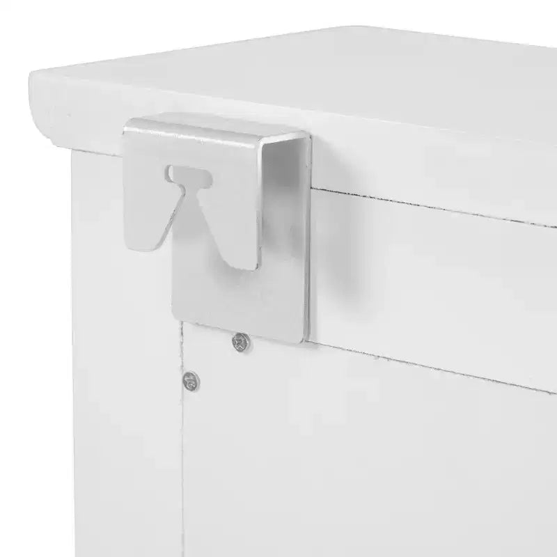 Mobile Toeletta Sospeso Bianco con Specchio, 3 Cassetti, 5 Tasche e 5 Ganci, 1 Persona
