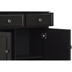 Mobiletto d'ingresso con cassetti e ante in nero / marrone noce americano / marrone naturale rustico invecchiato / bianco