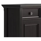 Mobiletto d'ingresso con cassetti e ante in nero / marrone noce americano / marrone naturale rustico invecchiato / bianco