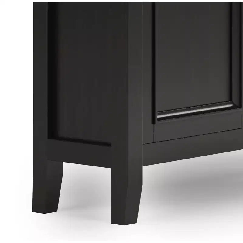 Mobiletto d'ingresso con cassetti e ante in nero / marrone noce americano / marrone naturale rustico invecchiato / bianco