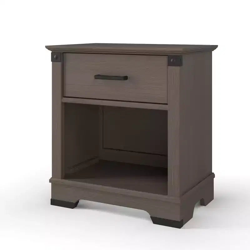 Comodino con 1 cassetto e ripiano aperto Coach Cherry / Dapper Gray, Bambini e neonati