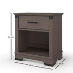 Comodino con 1 cassetto e ripiano aperto Coach Cherry / Dapper Gray, Bambini e neonati