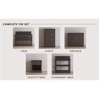 Comodino con 1 cassetto e ripiano aperto Coach Cherry / Dapper Gray, Bambini e neonati