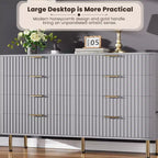Comò a 8 cassetti Nero / Grigio / Naturale / Bianco, Cassettiera moderna in legno, Per utente singolo