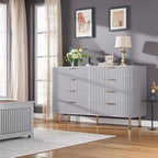 Comò a 8 cassetti Nero / Grigio / Naturale / Bianco, Cassettiera moderna in legno, Per utente singolo