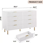 Comò a 8 cassetti Nero / Grigio / Naturale / Bianco, Cassettiera moderna in legno, Per utente singolo