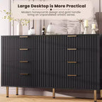 Comò a 8 cassetti Nero / Grigio / Naturale / Bianco, Cassettiera moderna in legno, Per utente singolo