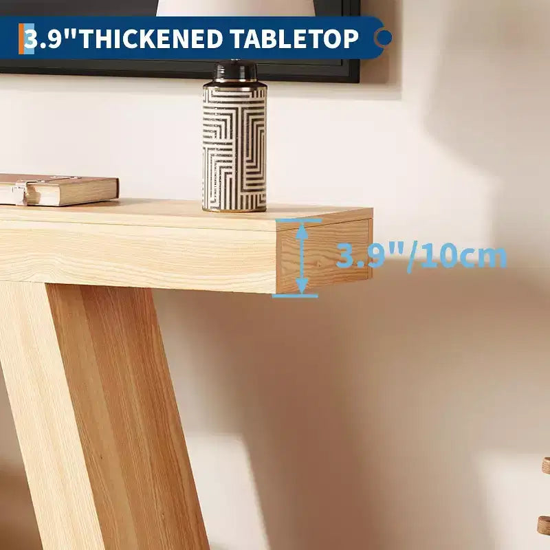 Tavolino Consolle a 2 Ripiani Marrone/Grigio e Marrone/Naturale – Tavolino da Divano Slim in Stile Rustico per Ingresso e Salotto