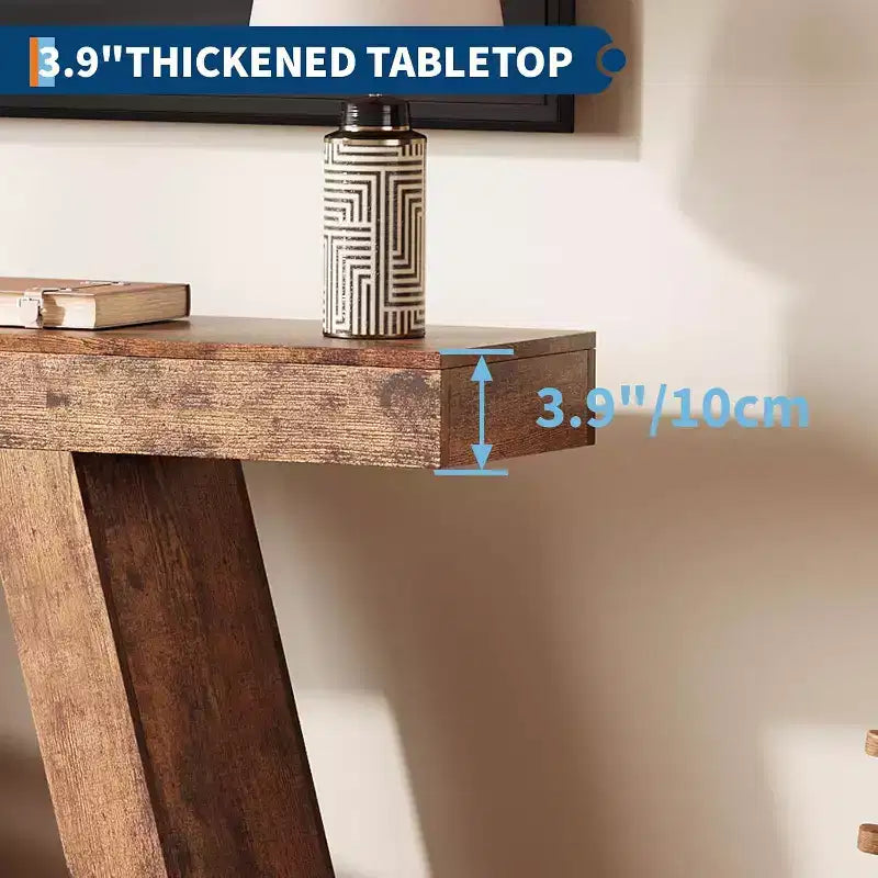 Tavolino Consolle a 2 Ripiani Marrone/Grigio e Marrone/Naturale – Tavolino da Divano Slim in Stile Rustico per Ingresso e Salotto