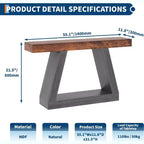 Tavolino Consolle a 2 Ripiani Marrone/Grigio e Marrone/Naturale – Tavolino da Divano Slim in Stile Rustico per Ingresso e Salotto